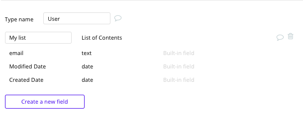 Bubble Netflix No Code User Data type