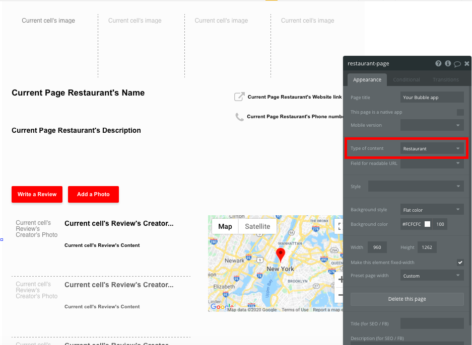 Bubble no code yelp clone tutorial template