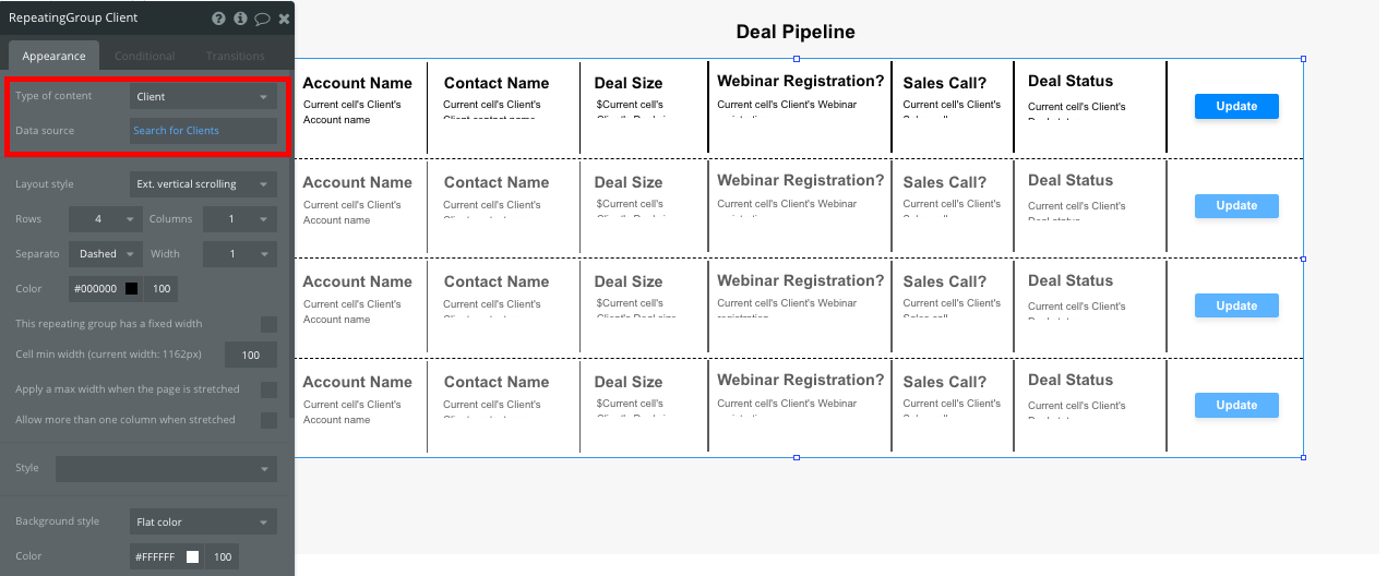 Bubble no code salesforce CRM clone tutorial walkthrough
