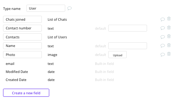 Bubble No Code Whatsapp User Data Type and Fields Tutorial