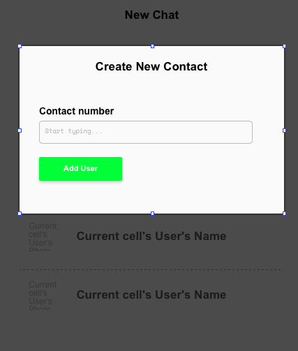 Create new contact popup element Bubble Whatsapp tutorial