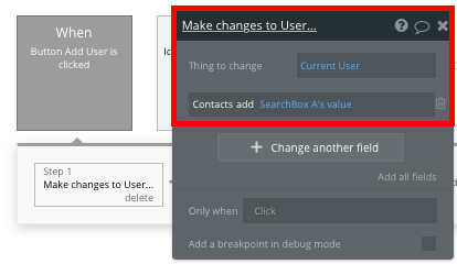 Make changes to user in Bubble Whatsapp chat clone tutorial.