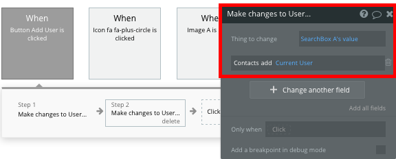 Create contacts in Bubble chat app how to tutorial.