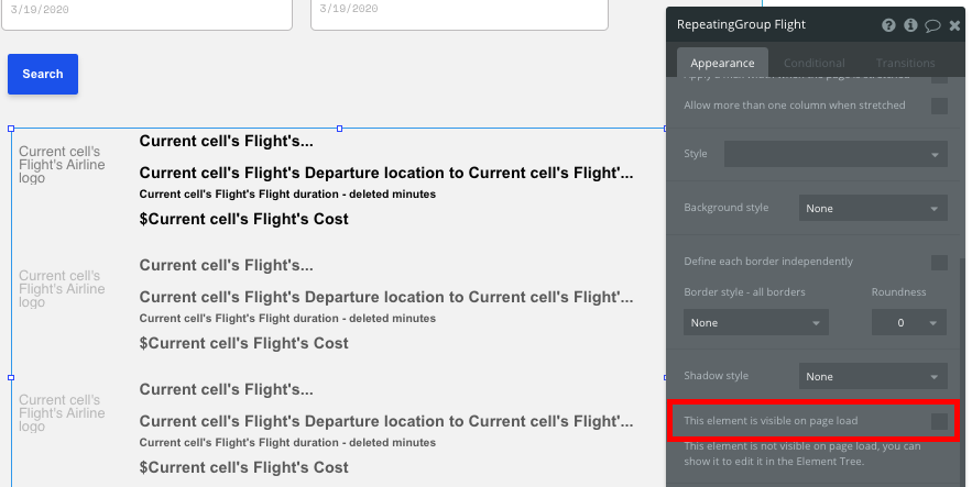 Bubble No Code Expedia clone walkthrough tutorial