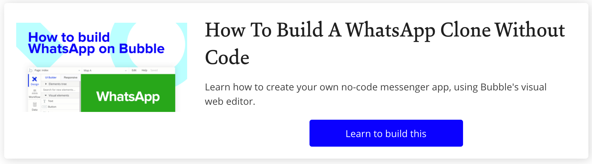 How To Build Whatsapp in Bubble with No Code Tutorial