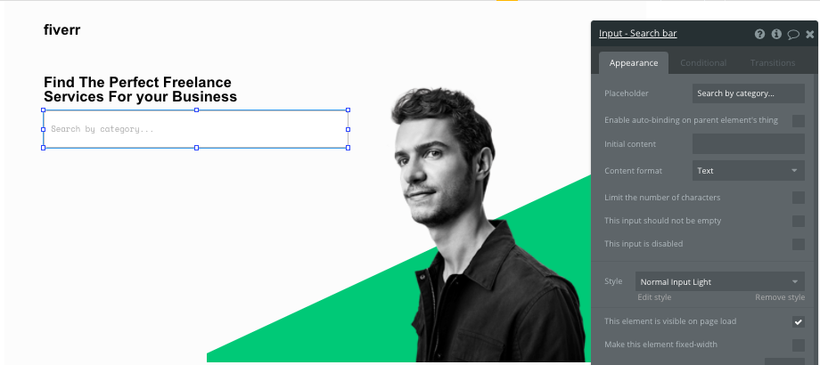 Build Fiverr Freelancer marketplace clone with no code bubble platform