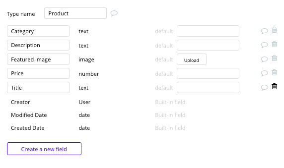 Bubble Fiverr Clone Product Data Types Fields Tutorial