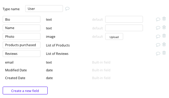 Bubble Fiverr Clone User Data Types Fields Tutorial