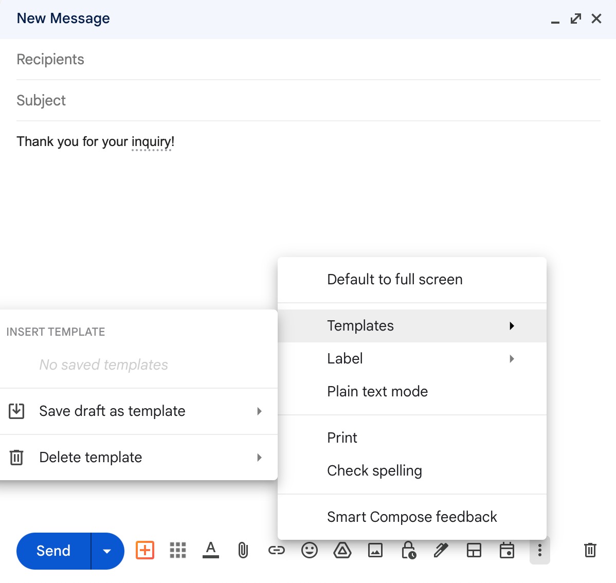 Two simple methods to create a Gmail canned response Streak