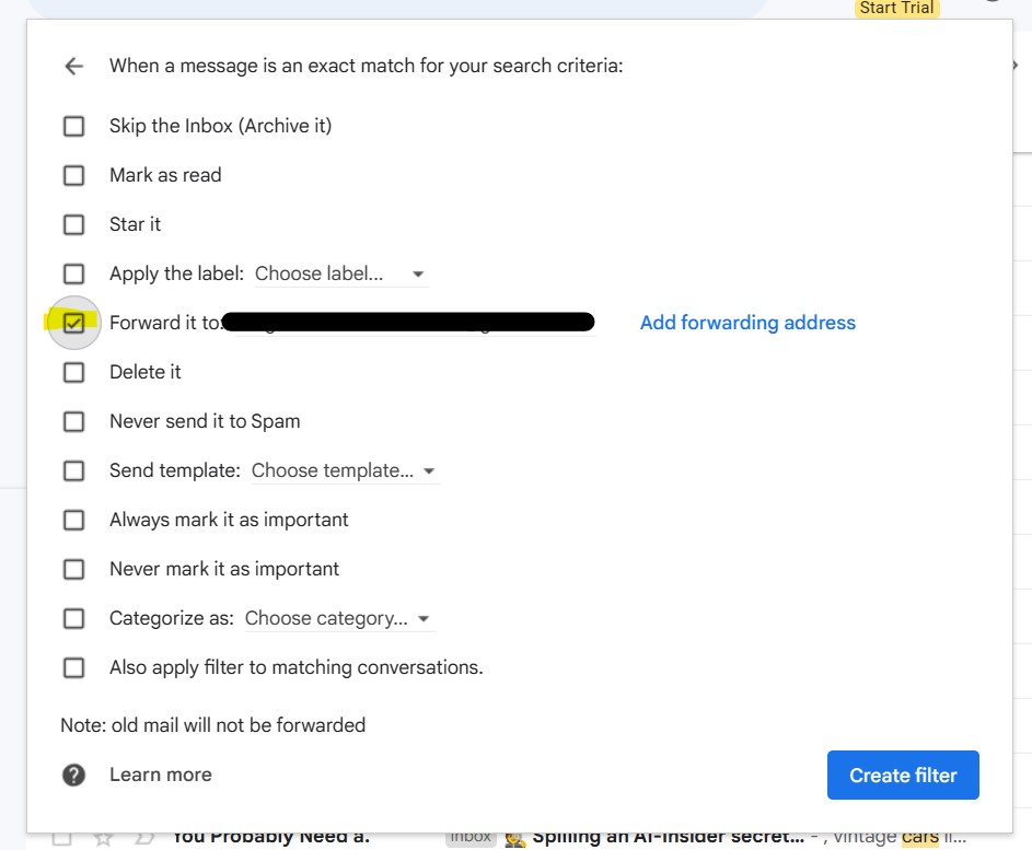 How to forward multiple emails in Gmail Streak