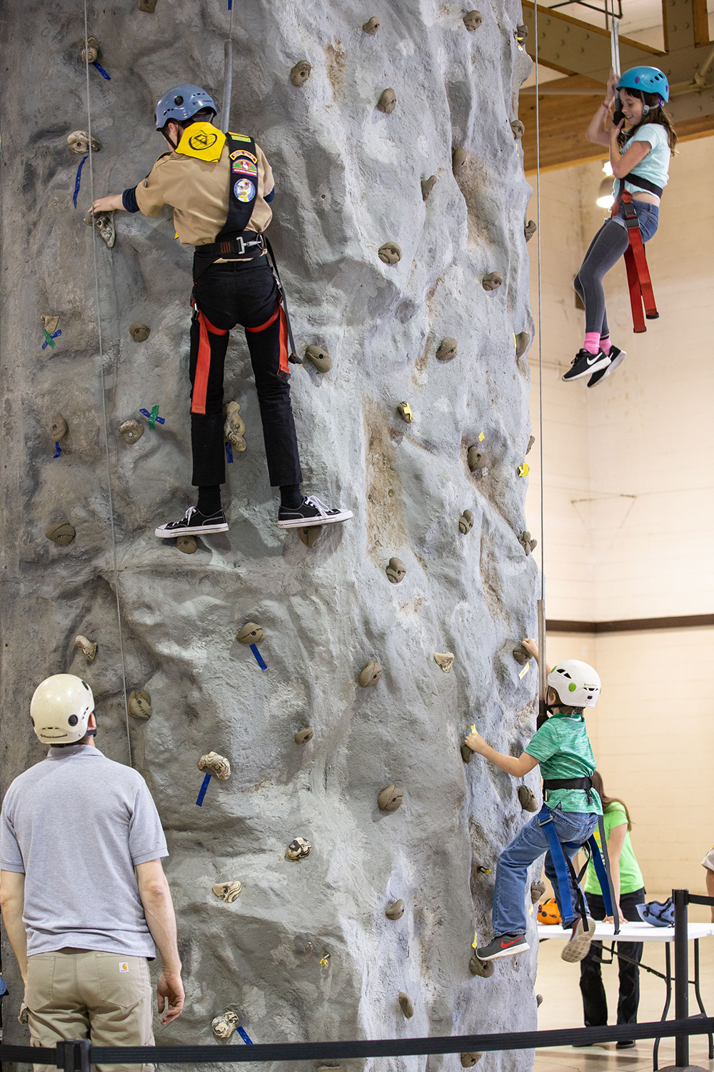 Big Lake climbing wall.