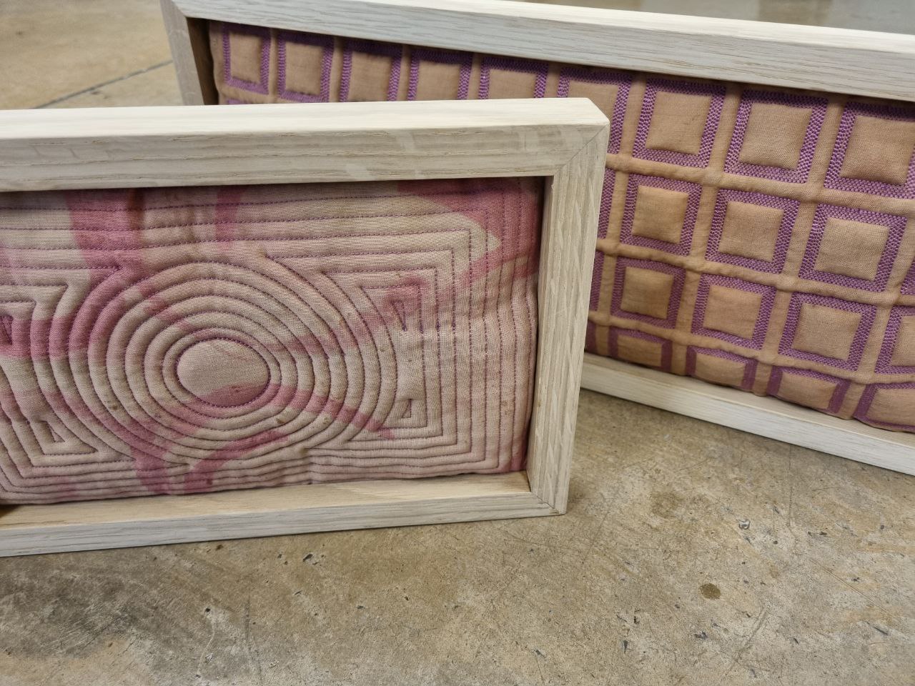 Framing Textile samples. | Fablab Cardiff News
