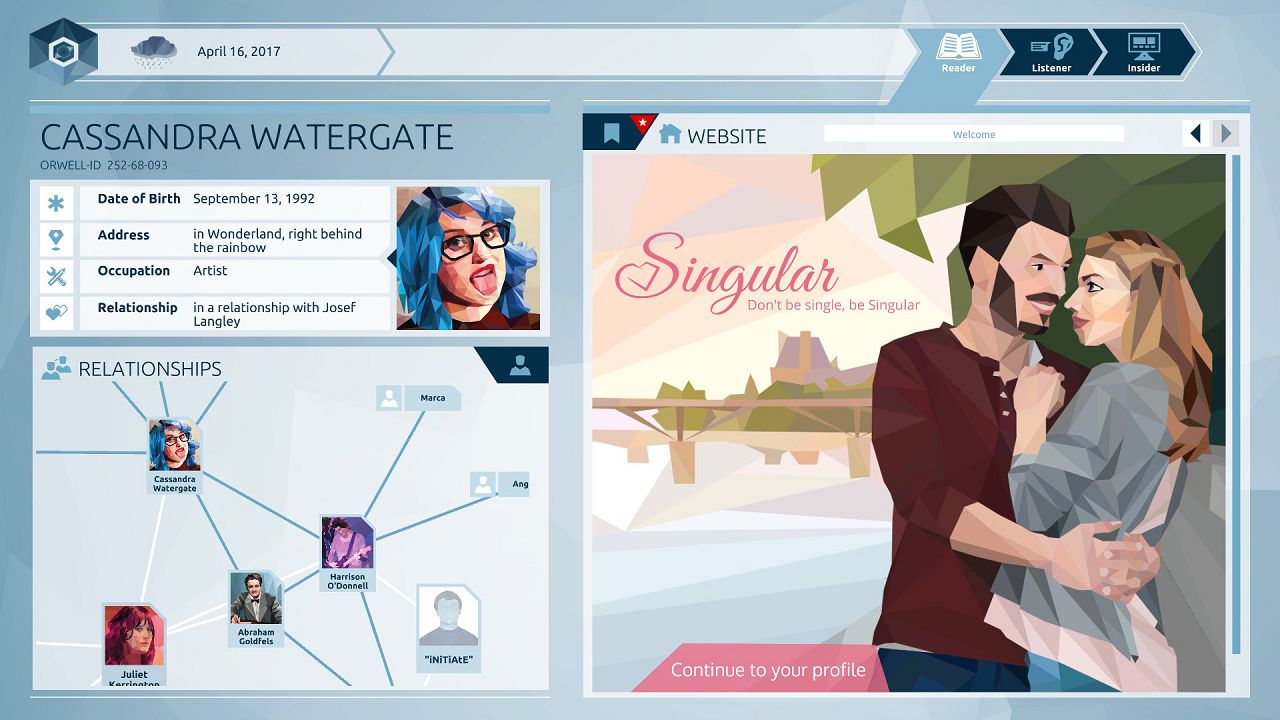 Screenshot from Orwell: Keeping an Eye On You (6/6)