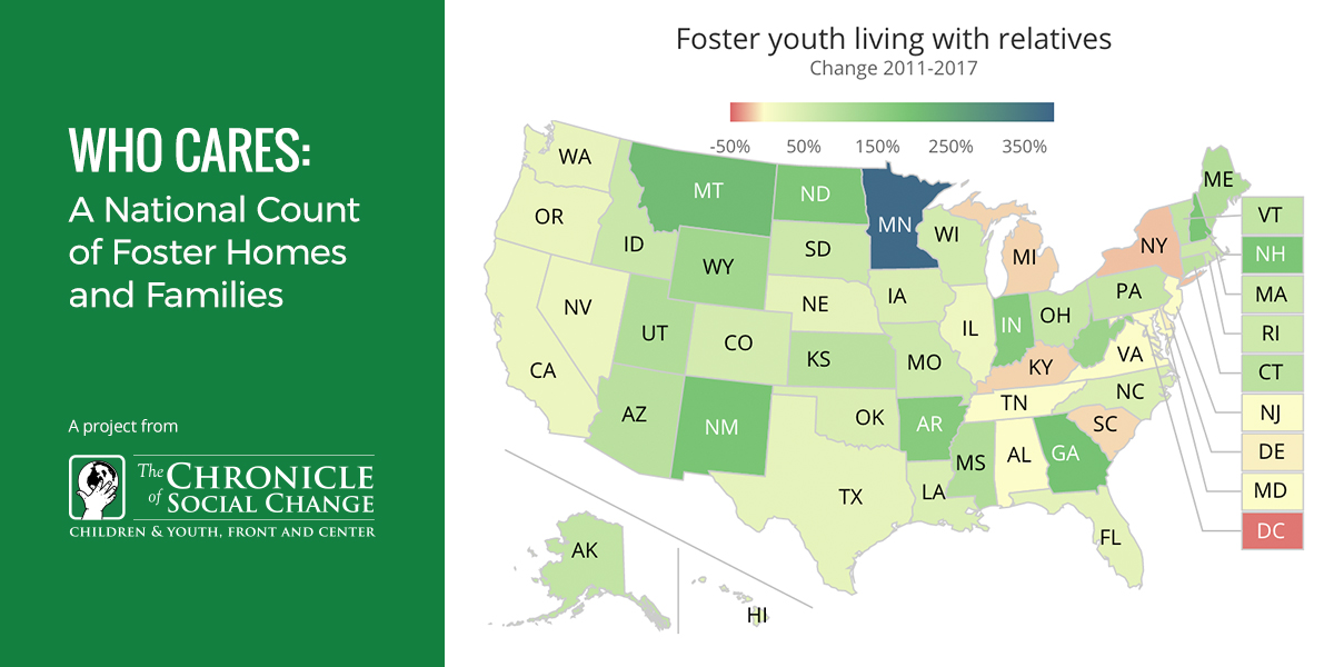 Foster youth living with relatives 20112017 Who Cares A National