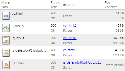 PageSpeed Chrome devtools