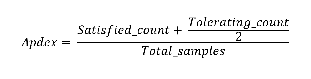 Apdex - Formula