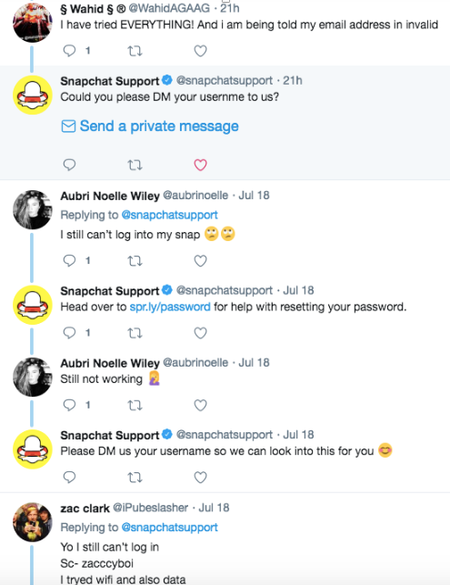 snapchat users google cloud outage