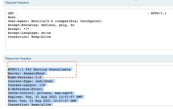 503 Error Code From Akamai Edge Server