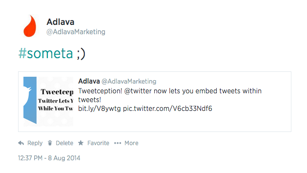 twitter post with embedded tweet