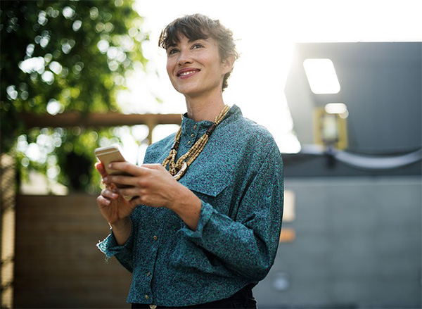 woman on cell phone