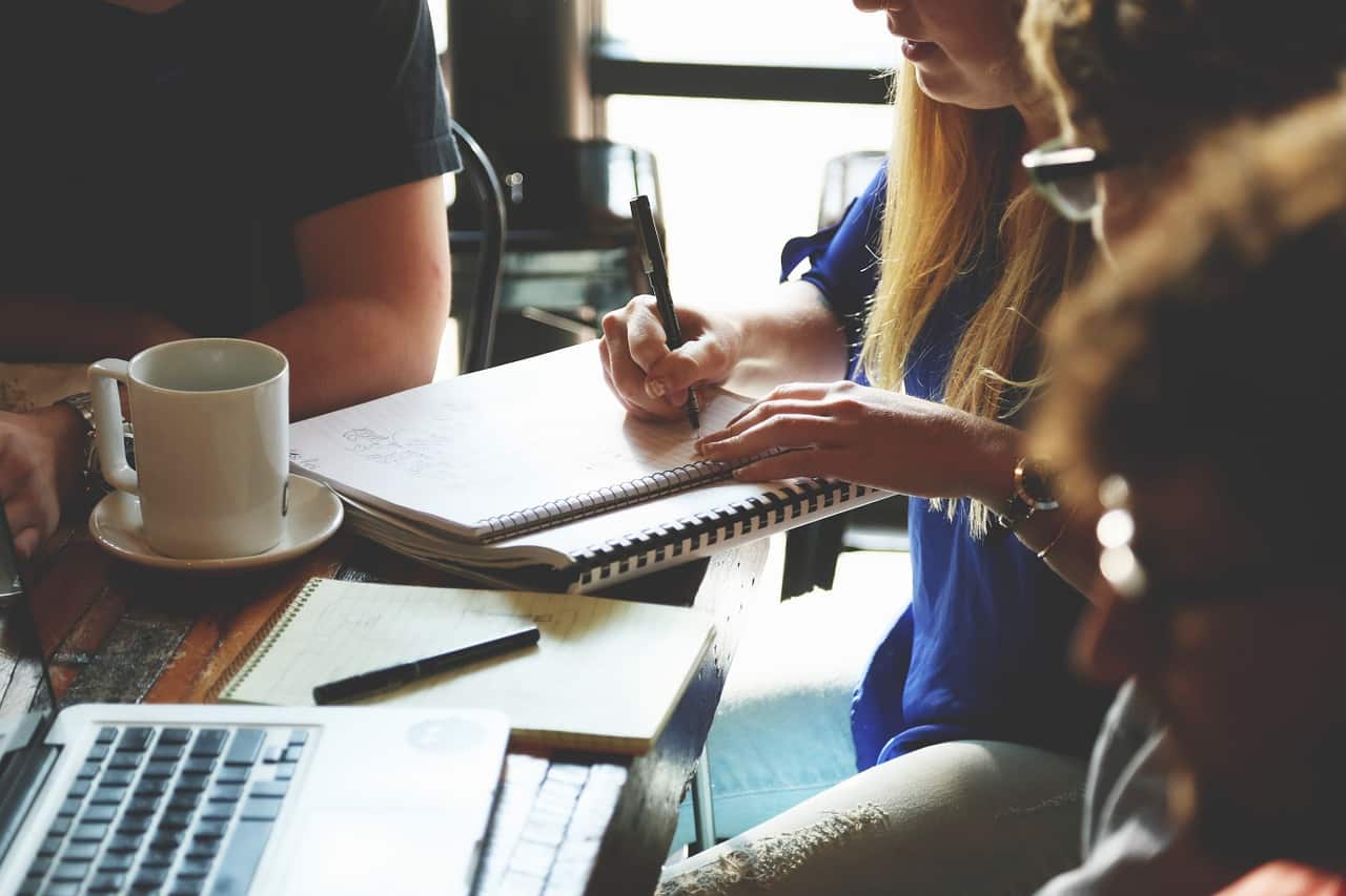 team working on project