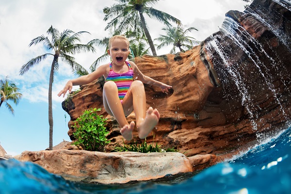 Girl Jumping In Water