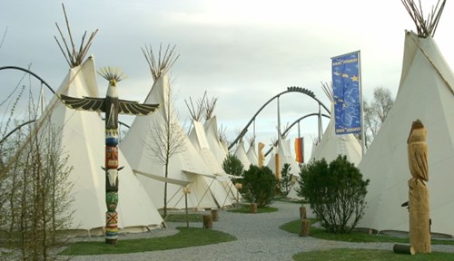 Teepees In Campsite At Europa-Park