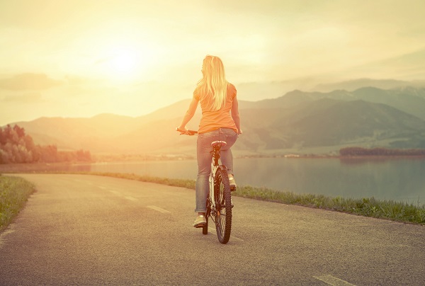 Woman On Bike