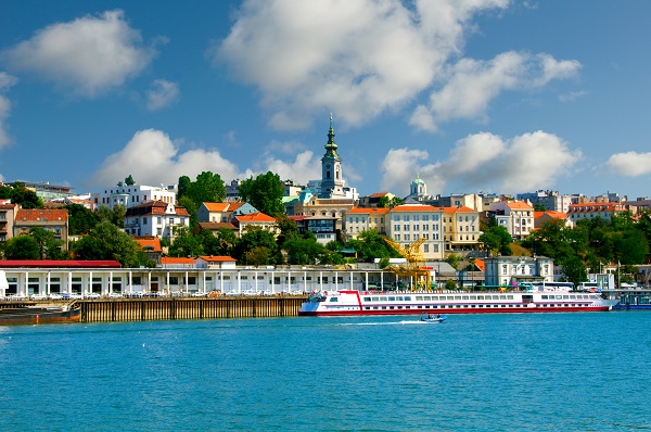 Sava River Through Belgrade