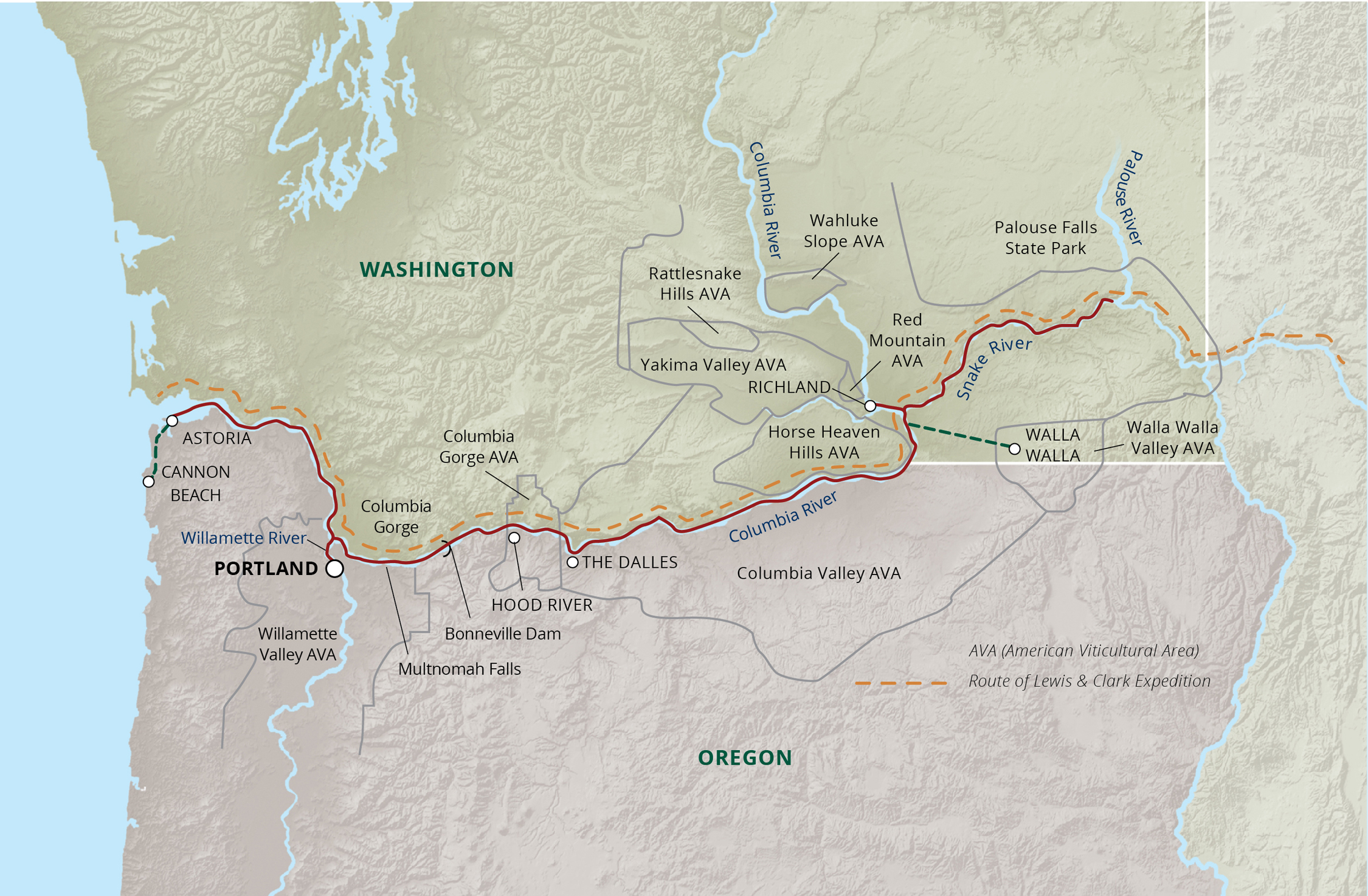 Ameritage River Cruise Map