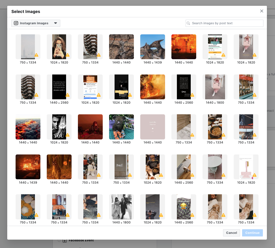 How to select images for influencer dark posts