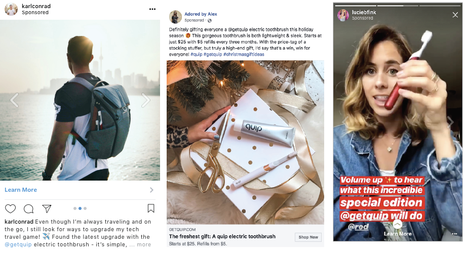Instagram dark post examples