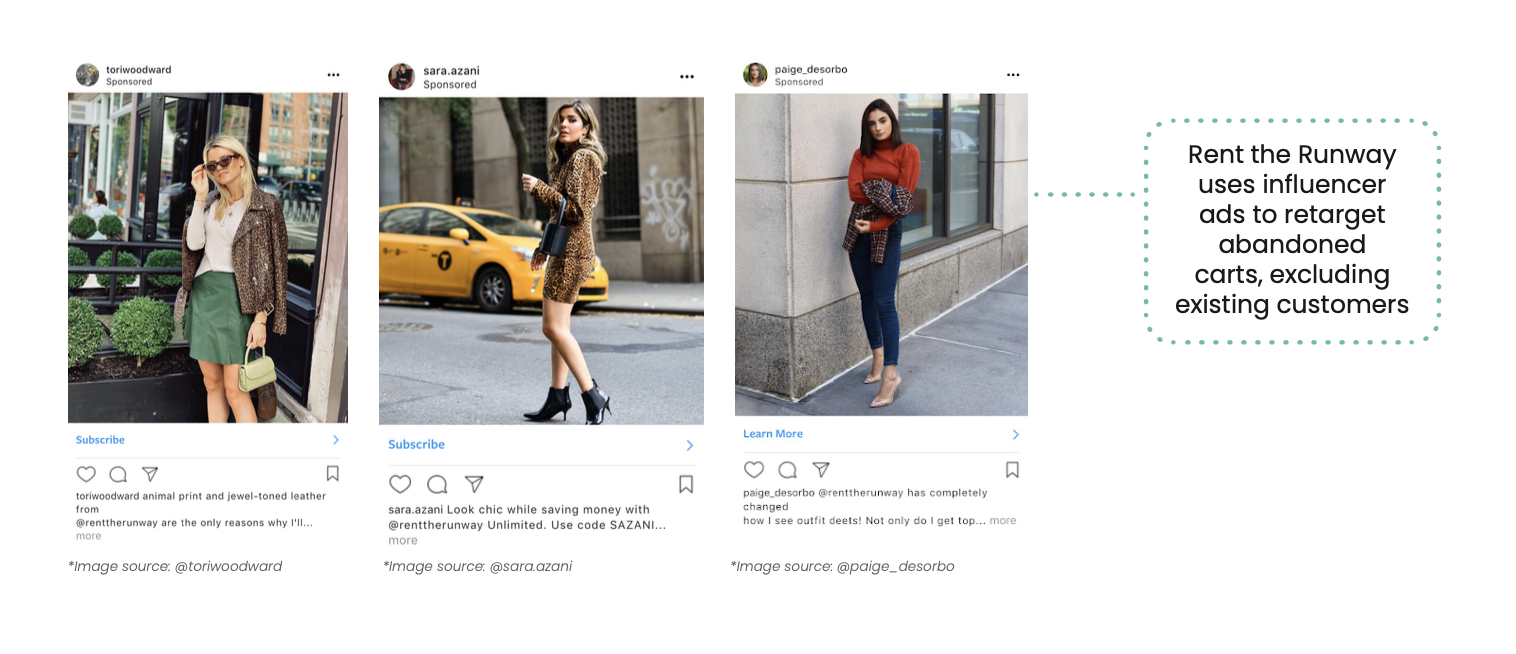 Examples of influencer ads