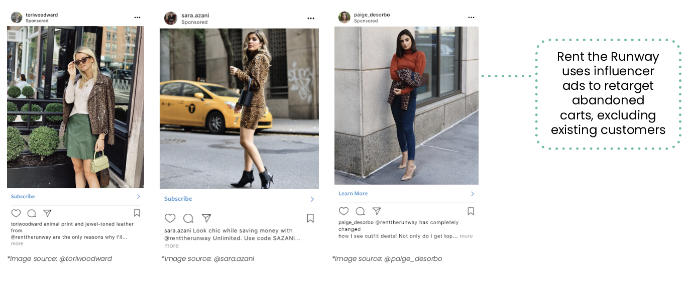 How to use influencer ads to retarget abandoned carts