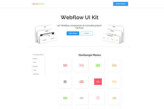 Webflow Free Cloneables | Flowbase