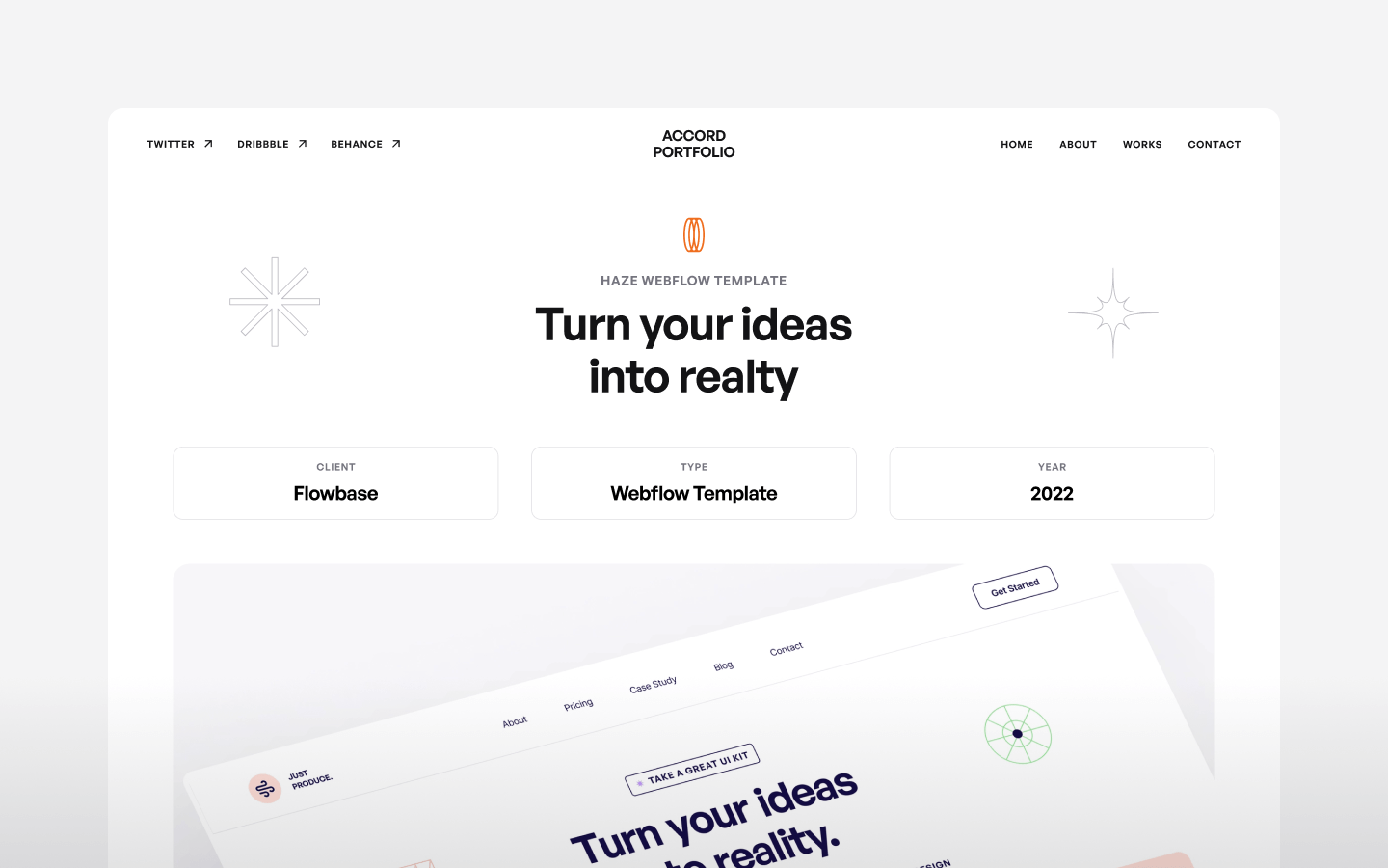 Accord Portfolio Template Template Flowbase