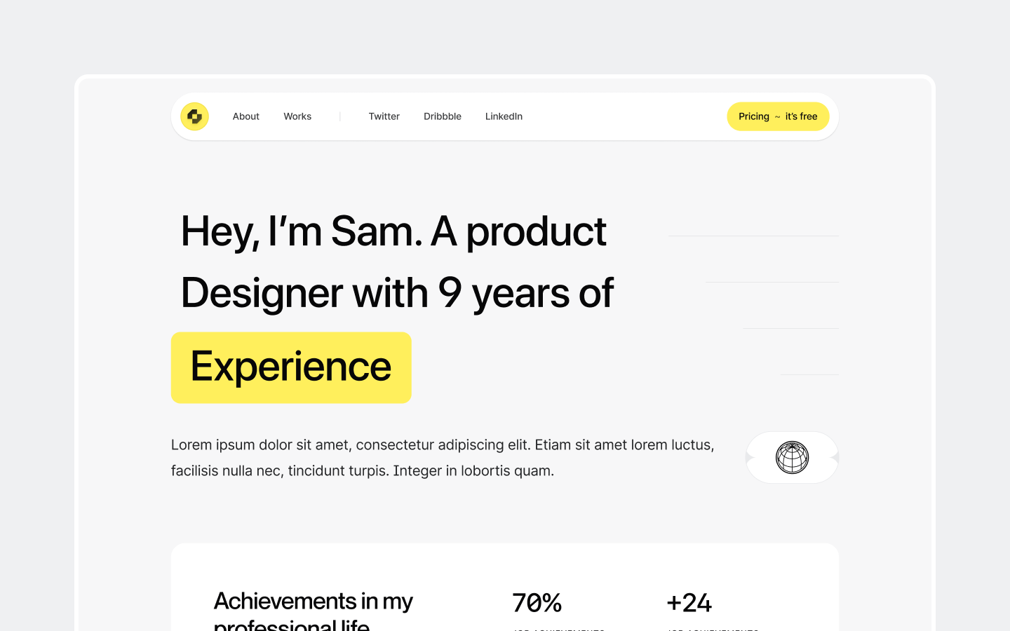 Oska Portfolio UI Kit Template | Flowbase