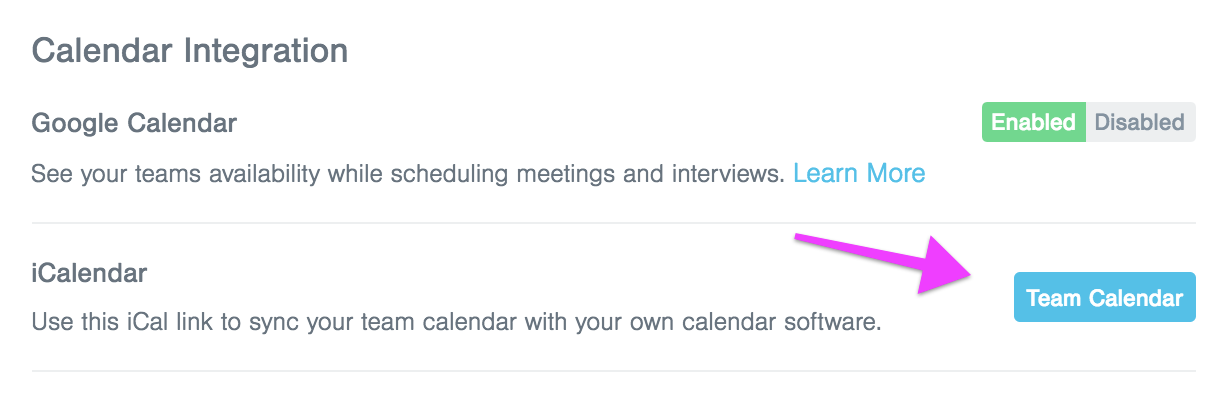 breezy calendar integration