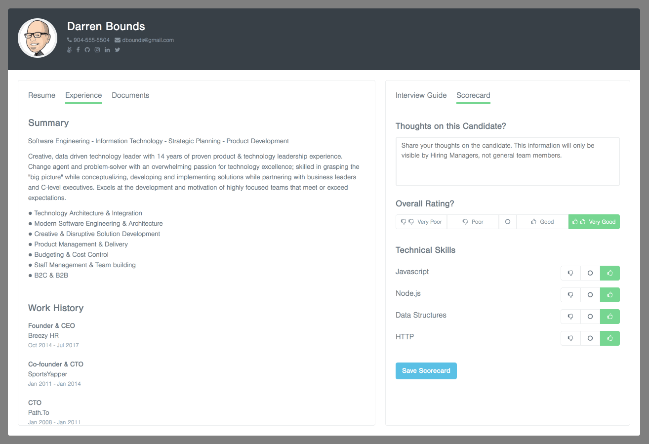 breezy interview invites