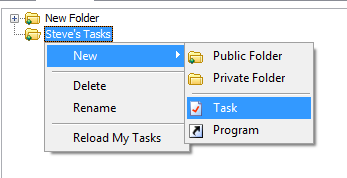 Creating a new task in Sage 100