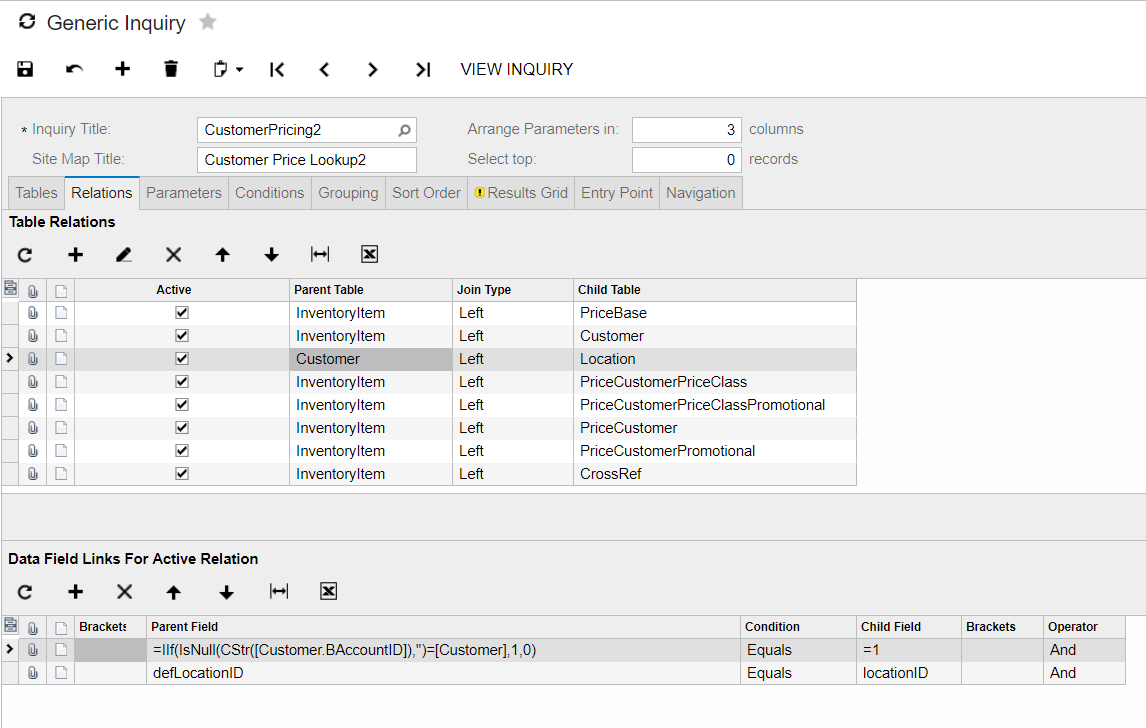 Customer Location Lookup in Acumatica