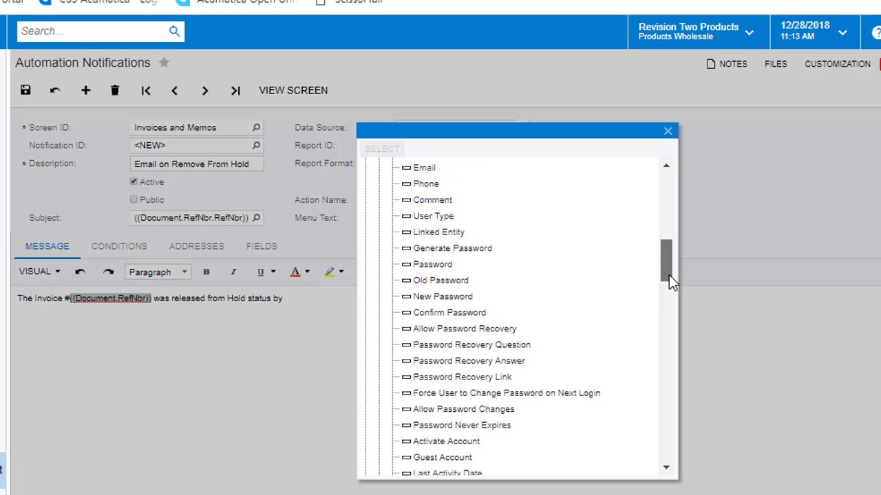 Demo | How to Create Automated Notifications with Acumatica ERP