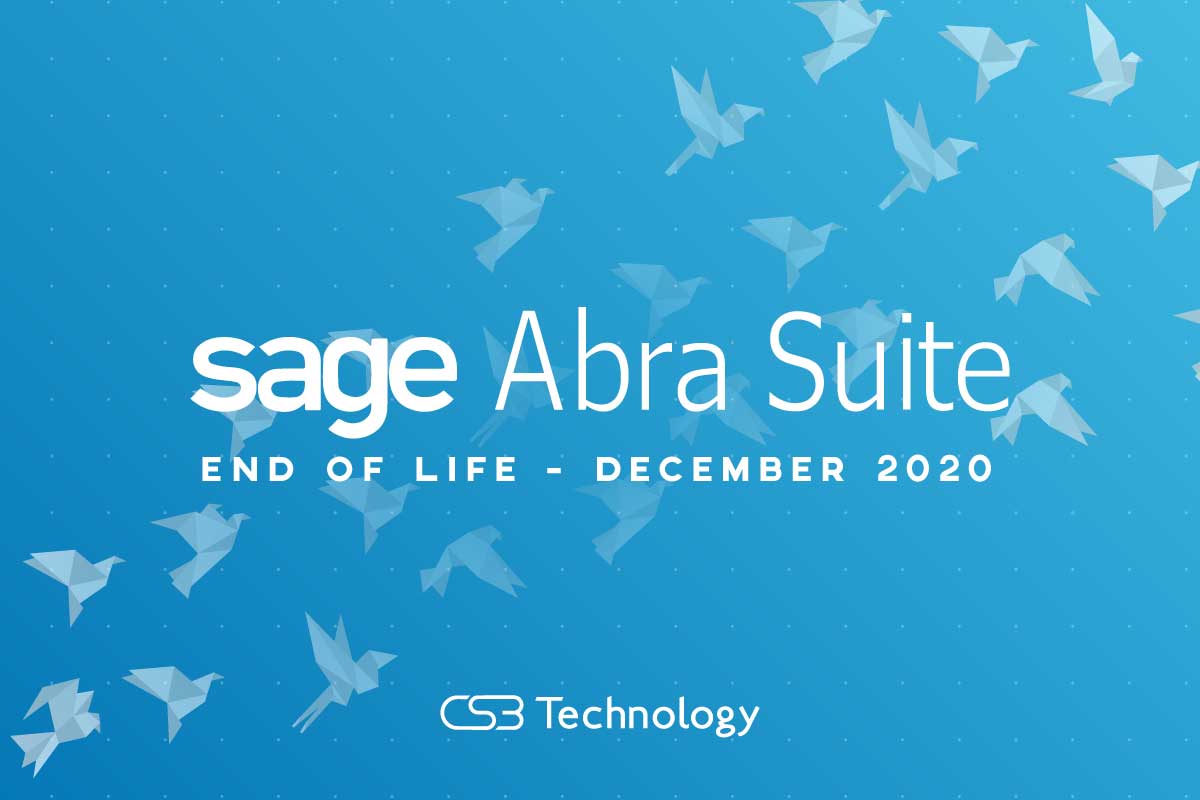 Sage Abra Suite End pf Life Announcement December 2020