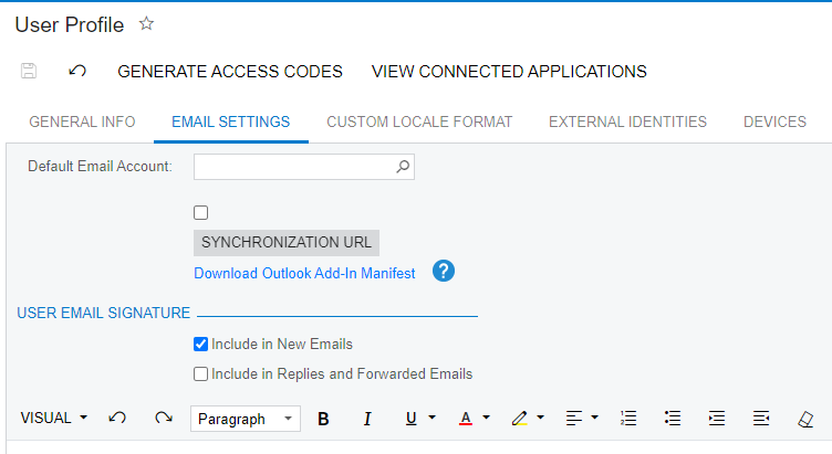 How do we enable Azure AD login for Acumatica Add-In in Outlook?