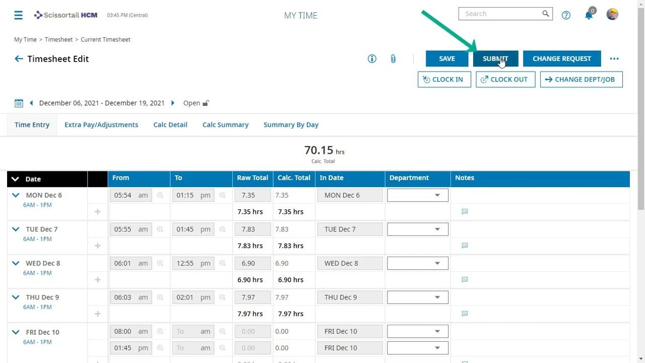 How to Submit a Timesheet Quickly & Easily in Kronos/UKG  Version