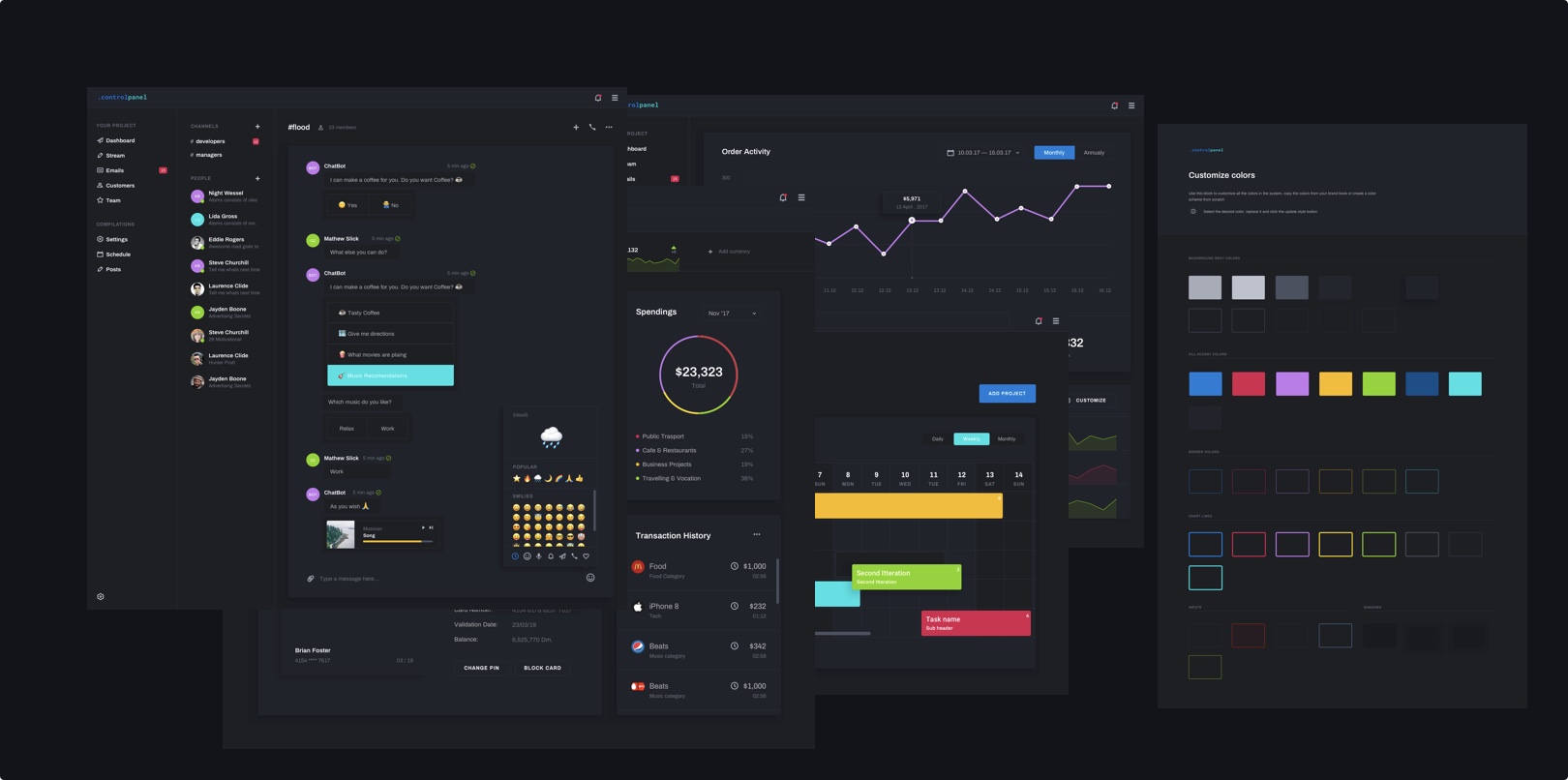 Control Panel, Design System, UI Kit, Templates