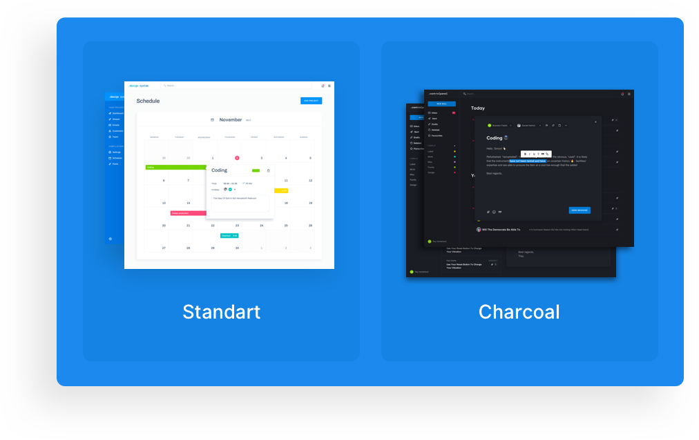 Control Panel, Design System, UI Kit, Templates