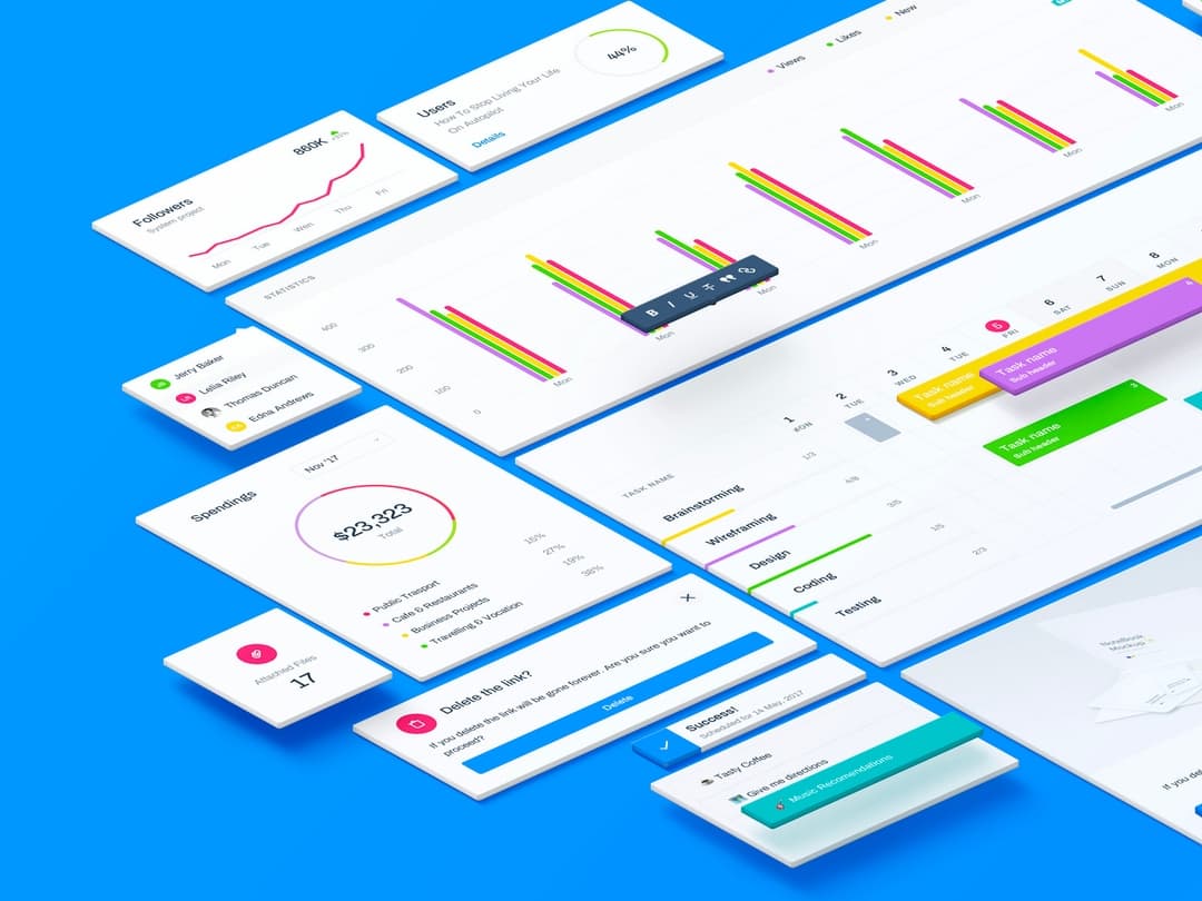 Download UI Kits, UX Tools, Wireframe kits