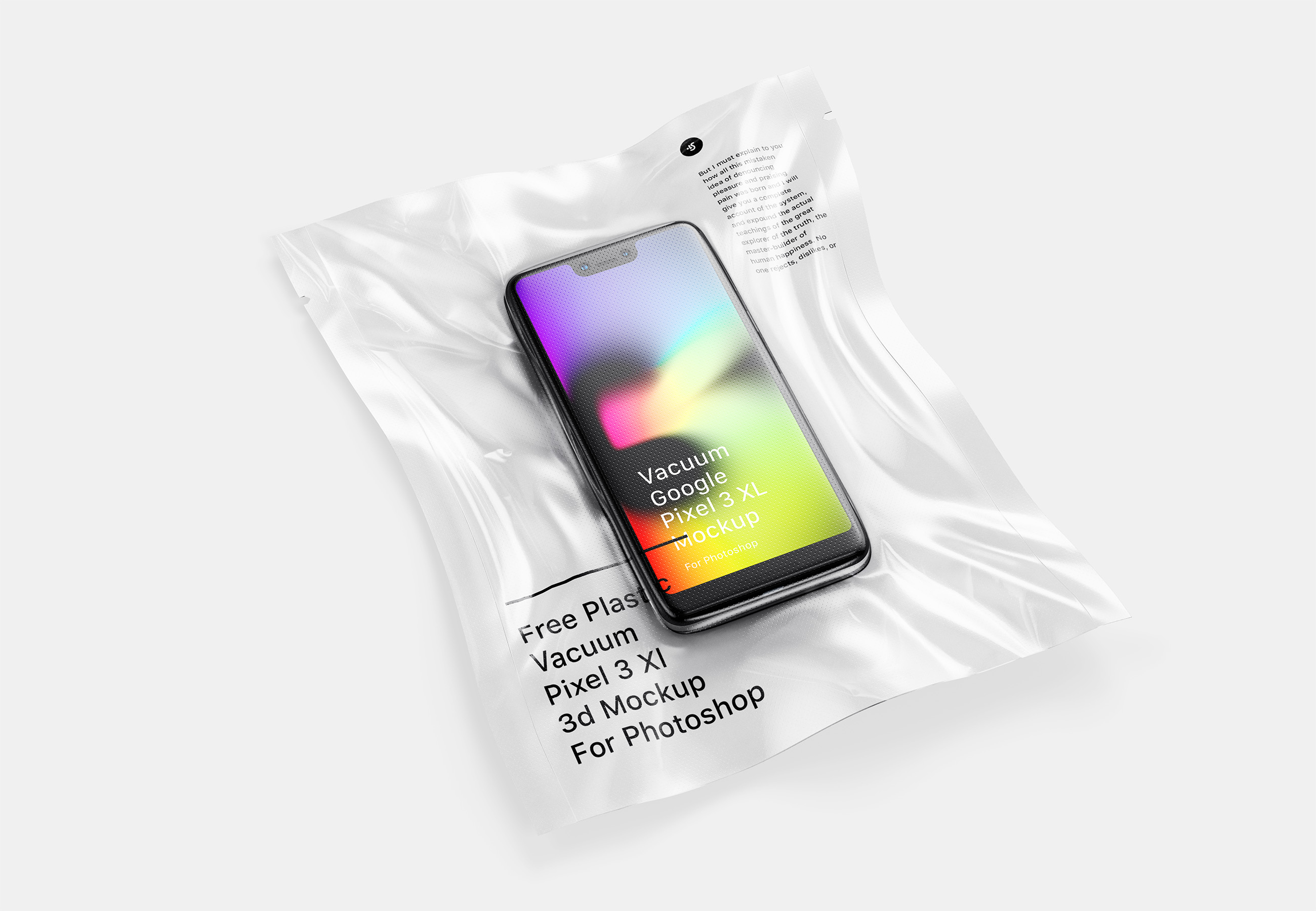Download Free Vacuum Plastic Pixel 3 Xl Mockup Ls Graphics