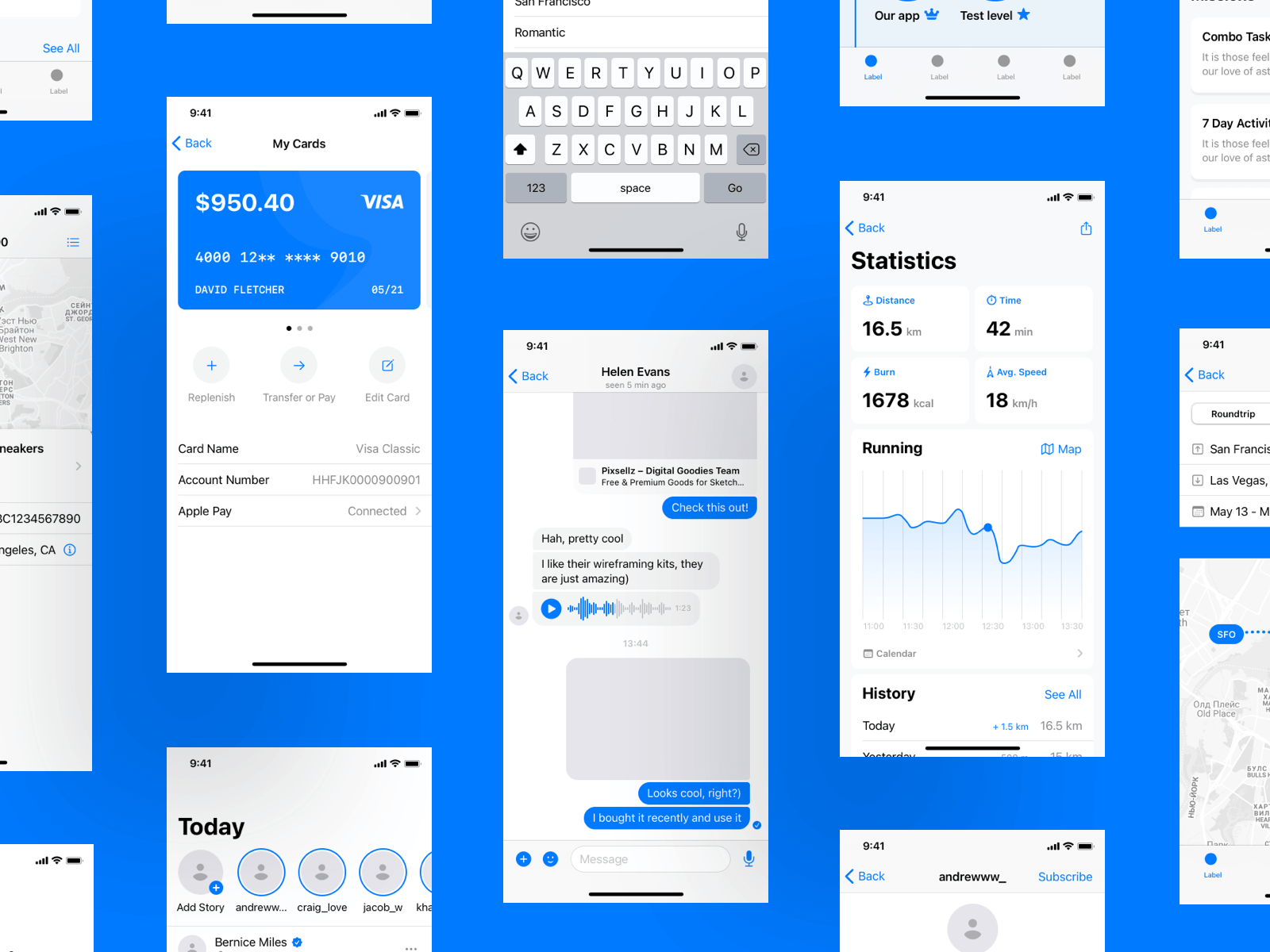 Fragments iOS Wireframe Kit